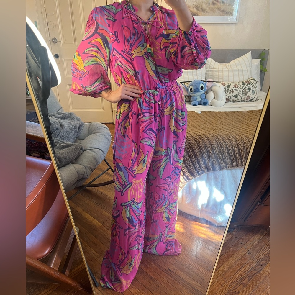 Anthropologie Pink and Multicolor Floral Dress